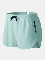 Men's 2-in-1 Quick Dry Stretch Board Shorts with Boxer Liner & Zipper Pockets