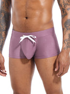 Men’s U Convex Pouch Swim Trunks with Drawstring