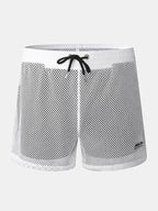 Mens Mesh Loose See Through Swim Shorts