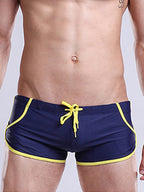 Men's Breathable Boxer Drawstring Swimming Trunks
