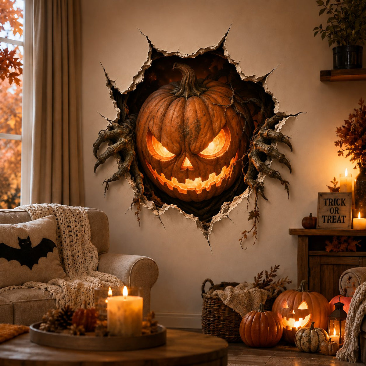 🧙Halloween Break-In 3D Wall Decals