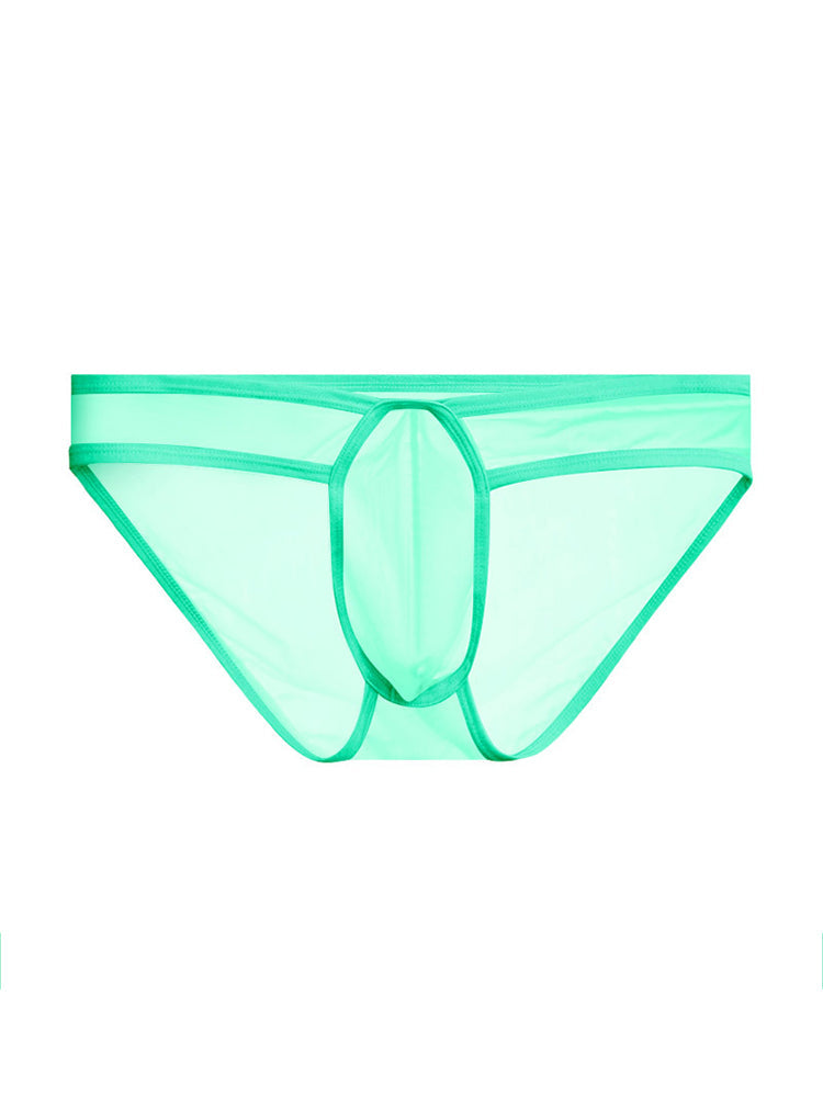 2 Pack Men's Ice Silk Breathable Sexy Low-Rise Anti-Odor Briefs