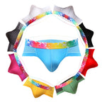 4 Pack Breathable Modal Colored Belt Briefs-rainbow pride underwear