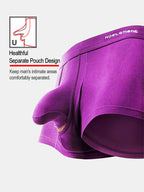 3 Pack Men's Double Pouch Underwear Separate Pouch Modal Trunks