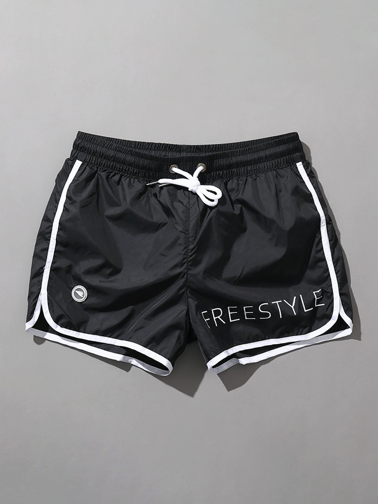Men’s Waistband Drawstring Beach Swim Shorts