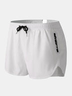 Men's 2-in-1 Quick Dry Stretch Board Shorts with Boxer Liner & Zipper Pockets
