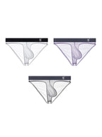 Men's Ultra-Soft Seamless Nylon Briefs Breathable Cooling Fit