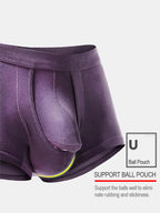3 Pack Men's Double Pouch Underwear Separate Pouch Modal Trunks