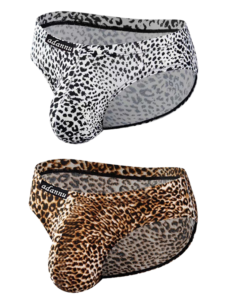 Men’s Sexy Leopard Print Pouch Briefs