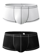 2 Pack Men's Sporty Breathable U Convex Pouch Trunks