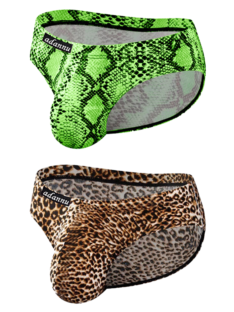 Men’s Sexy Leopard Print Pouch Briefs