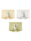 3 Pack Men's Breathable Comfort Double-Sided Access Soft Waffle Cotton Trunks