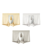 3 Pack Men's Breathable Comfort Double-Sided Access Soft Waffle Cotton Trunks