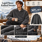 Lapel fleece knitted sweater Rock Ash
