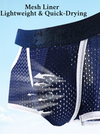 3 Pack Men's Breathable Mesh Lightweight & Airy Supportive Fit Trunks