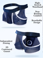 3 Pack Men's Breathable Mesh Lightweight & Airy Supportive Fit Trunks