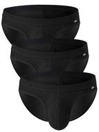 3 Pack Low Rise Soft Briefs With Support Pouch