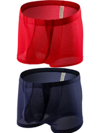 Men's Big Pouch U-convex Breathable Mesh Trunks