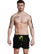 Men’s Neon Drawstring Swim Board Shorts