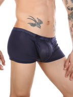 Men's Big Pouch U-convex Breathable Mesh Trunks