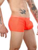Men's Big Pouch U-convex Breathable Mesh Trunks