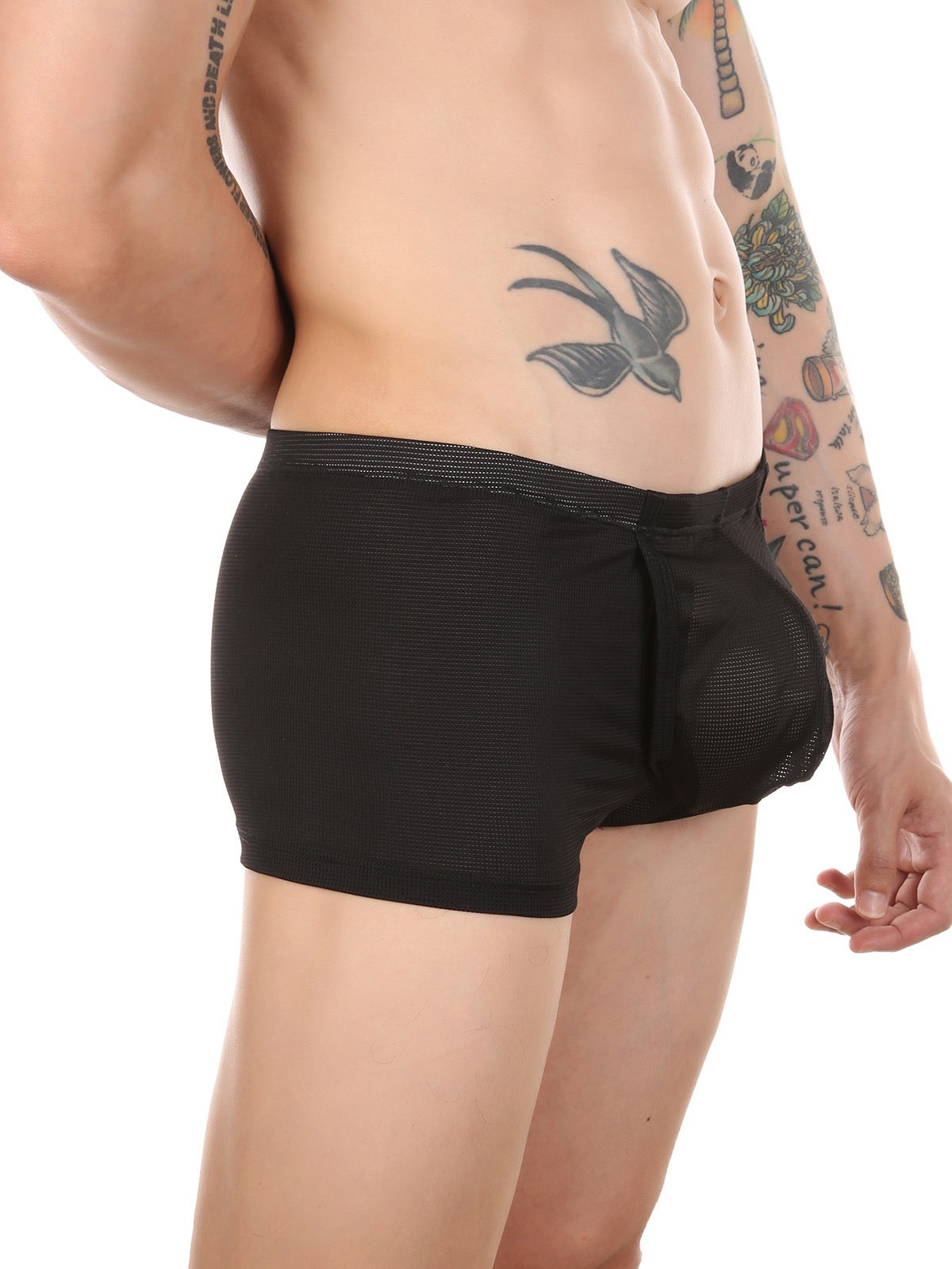 Men's Big Pouch U-convex Breathable Mesh Trunks