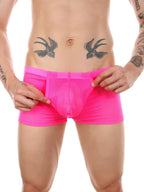 Men's Big Pouch U-convex Breathable Mesh Trunks