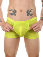 Men's Big Pouch U-convex Breathable Mesh Trunks