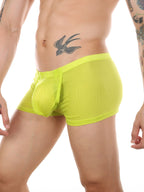 Men's Big Pouch U-convex Breathable Mesh Trunks