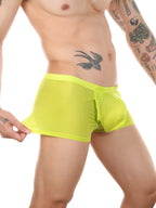 Men's Big Pouch U-convex Breathable Mesh Trunks
