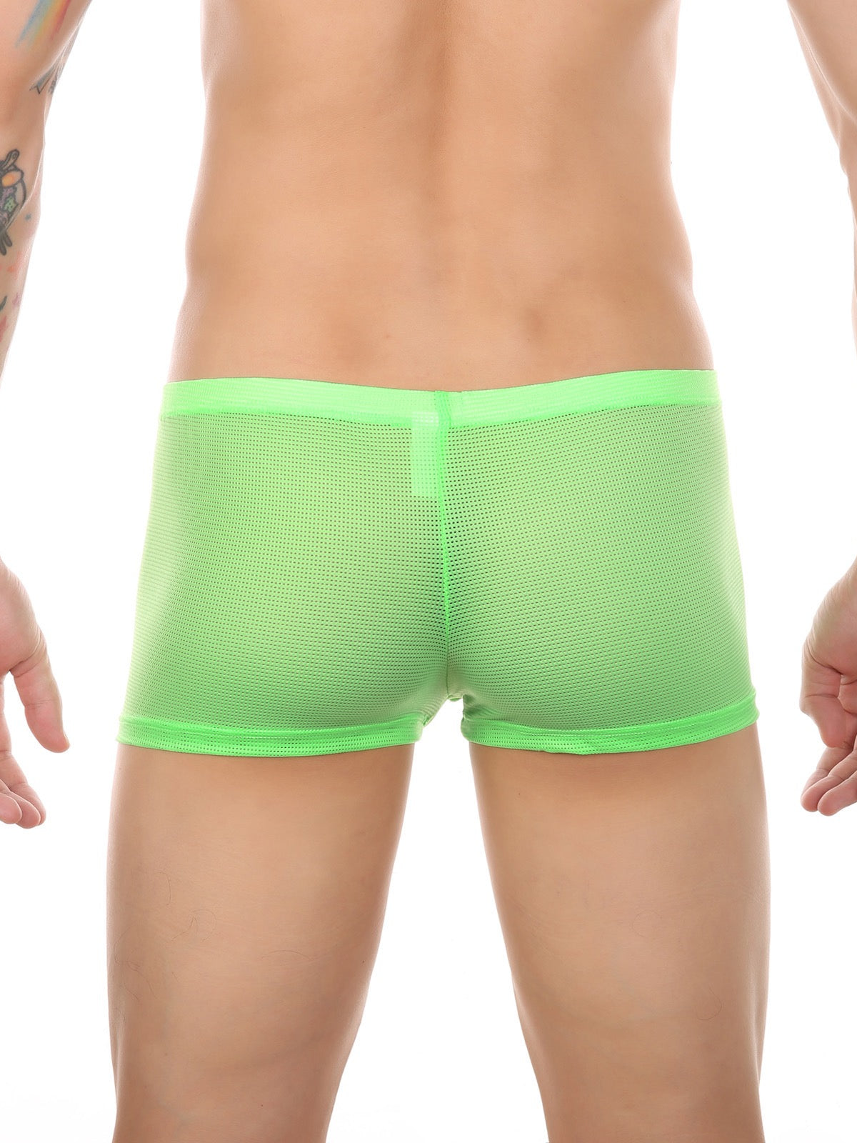 Men's Big Pouch U-convex Breathable Mesh Trunks