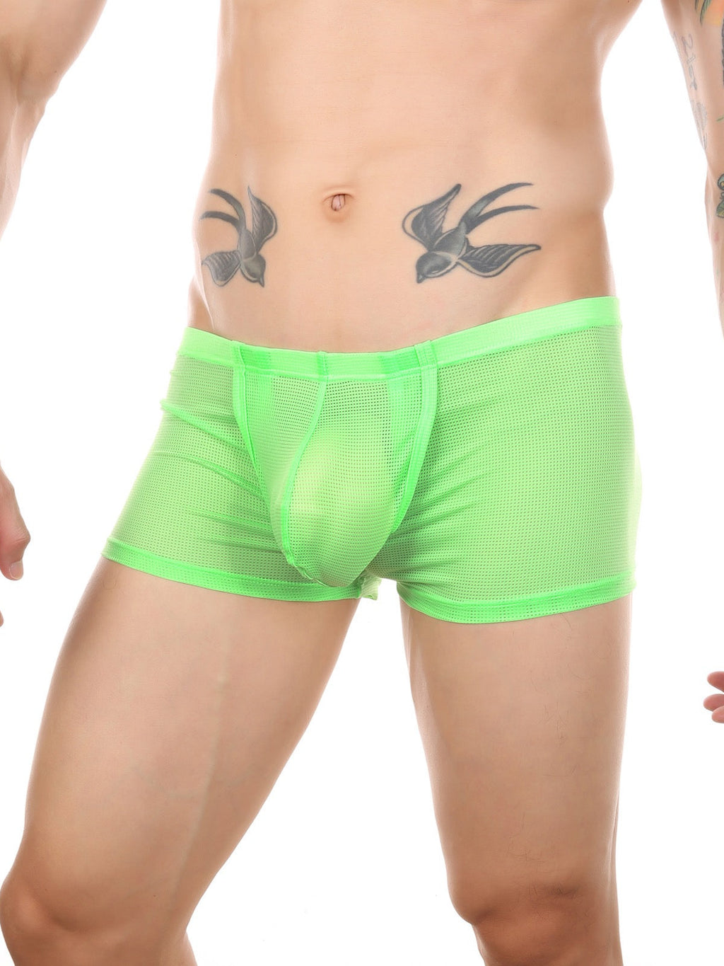 Men's Big Pouch U-convex Breathable Mesh Trunks