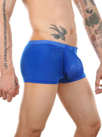 Men's Big Pouch U-convex Breathable Mesh Trunks