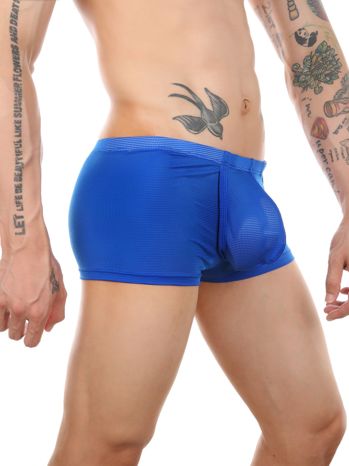 Men's Big Pouch U-convex Breathable Mesh Trunks