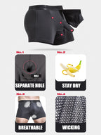 3 Pack Men's Separated Pouch Mesh Support Trunks