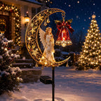 Solar Christmas Crescent Garden Light 🎄✨