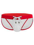Men's Dual-Tone Swim Briefs with Removable Padding