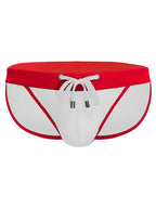 Men's Dual-Tone Swim Briefs with Removable Padding