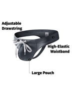 2 Pack Men's Large Pouch High Elastic Ice Silk Breathable Swim Thongs