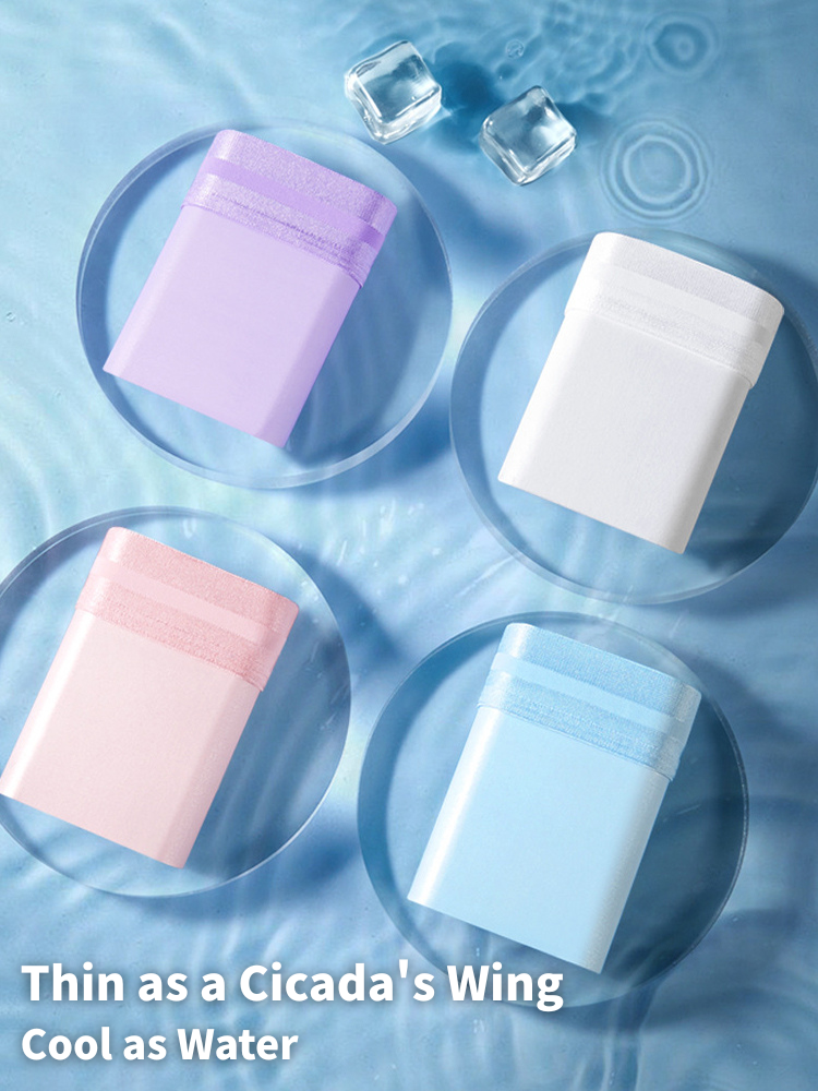 2 Pack Men's Ultra-Soft Ice Silk Quick-Dry Smooth Cooling Briefs
