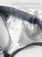 2 Pack Men's Large Pouch High Elastic Ice Silk Breathable Swim Thongs