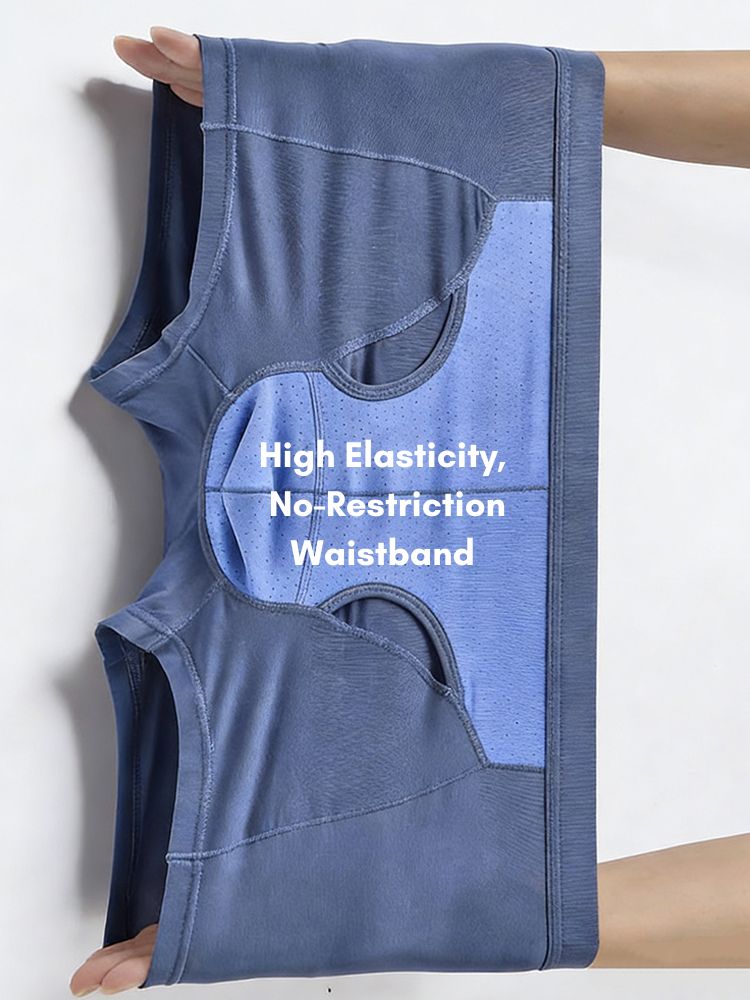 2 Pack Men's Mesh Antibacterial Support Lift & Separate Pouch Trunks