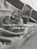 3 Pack Men's Ice Silk Front Split Pouch Breathable Mesh Cooling Comfort Trunks