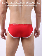 2 Pack Men's Detachable Front Pouch Durable Stretch Skin-Friendly Briefs