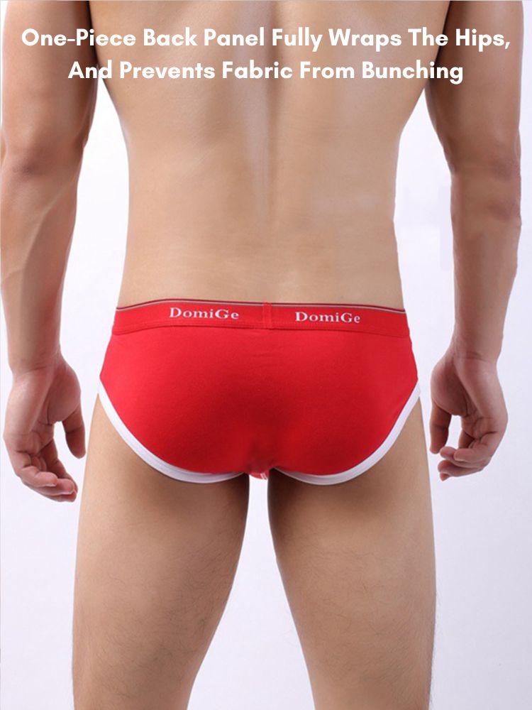 2 Pack Men's Detachable Front Pouch Durable Stretch Skin-Friendly Briefs