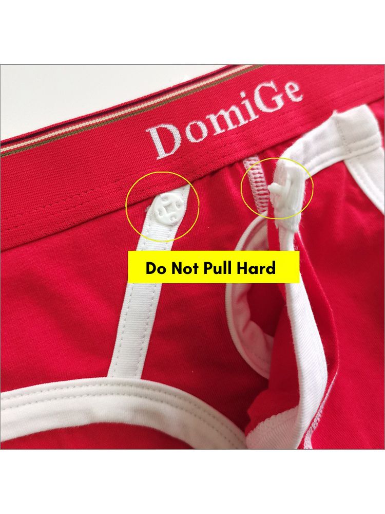 2 Pack Men's Detachable Front Pouch Durable Stretch Skin-Friendly Briefs