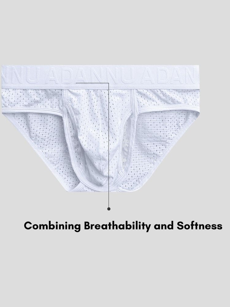 2 Pack Men's Mesh Sport Separate Pouch Breathable Lift & Support Design Briefs