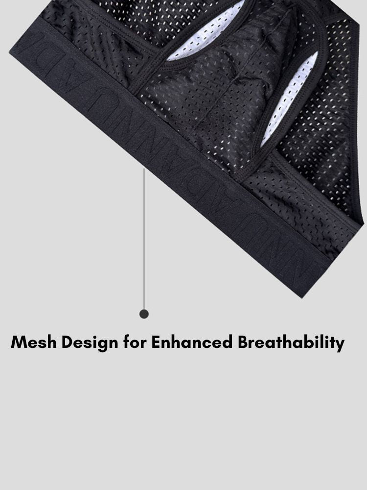 2 Pack Men's Mesh Sport Separate Pouch Breathable Lift & Support Design Briefs