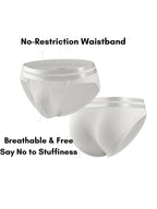 3 Pack Men's Soft Cotton Blend Waffle Briefs with Separate Pouch and High-Leg Cut