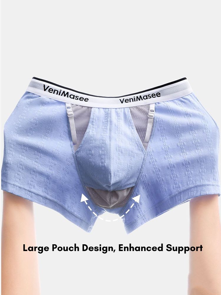 Men's Cotton Pouch Trunks with Adjustable Support